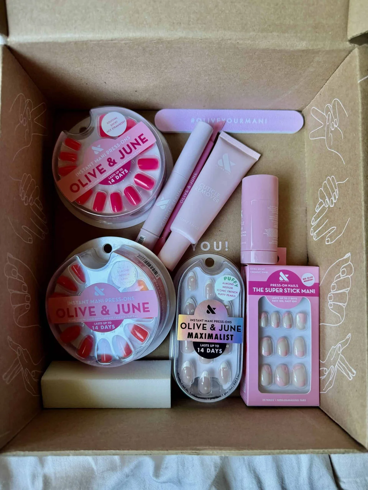 Fall 2026 at-home nail kit with deep red, nude, and glossy press-on sets
